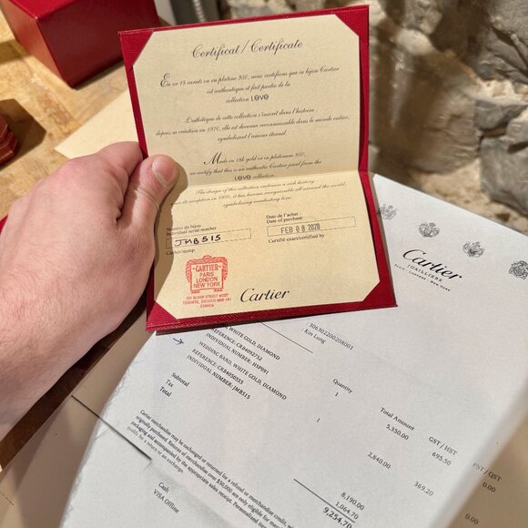 Cartier White Gold LOVE Small Model 1 Diamond Ring - Picture 14 of 15